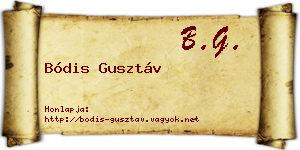 Bódis Gusztáv névjegykártya