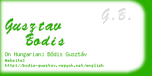 gusztav bodis business card