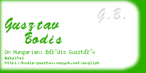 gusztav bodis business card